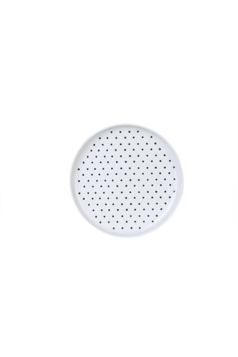 Hermia NNMOD19DUS4885736 Juego para Servir Pasteles de Porcelana Blanco y Negro Apto Microondas y Lavavajillas